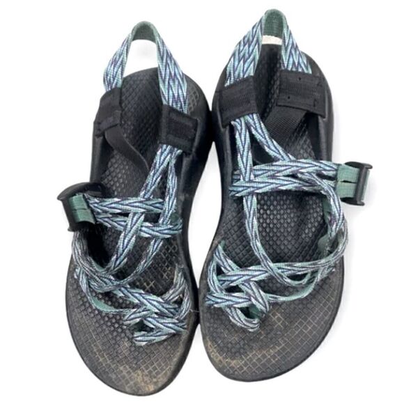 Chaco Womens ZX2 Classic Athletic Sandal Dagger Blue Green Aztec Hiking Size 6 - Picture 1 of 2